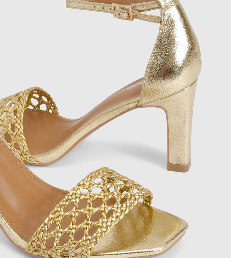 2 Part Braided Heel Sandals