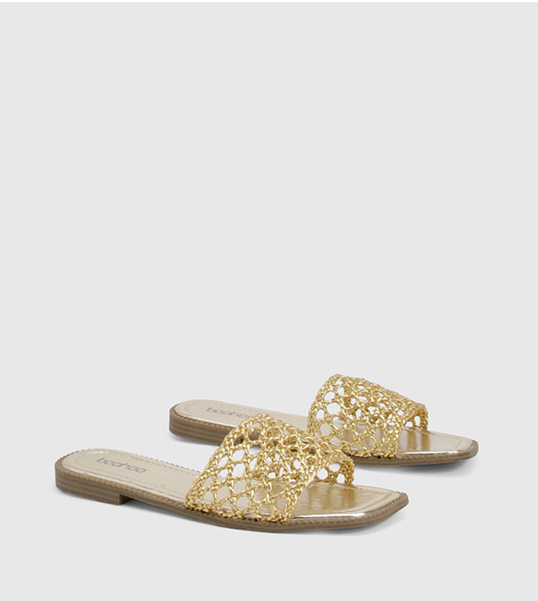 Braided Slip-On Flat Sandals