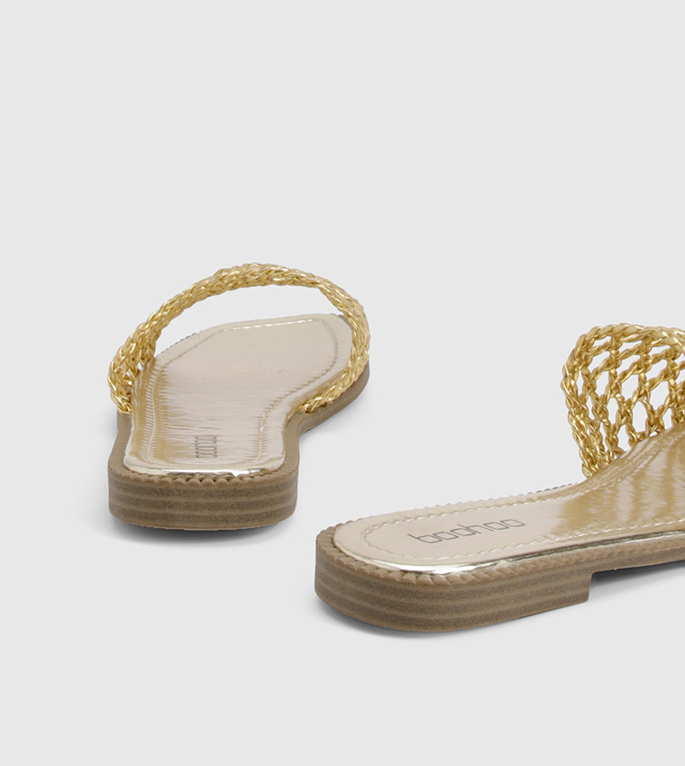 Braided Slip-On Flat Sandals