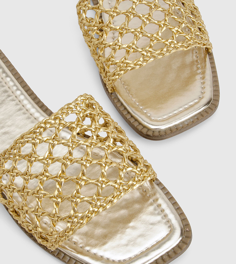 Braided Slip-On Flat Sandals