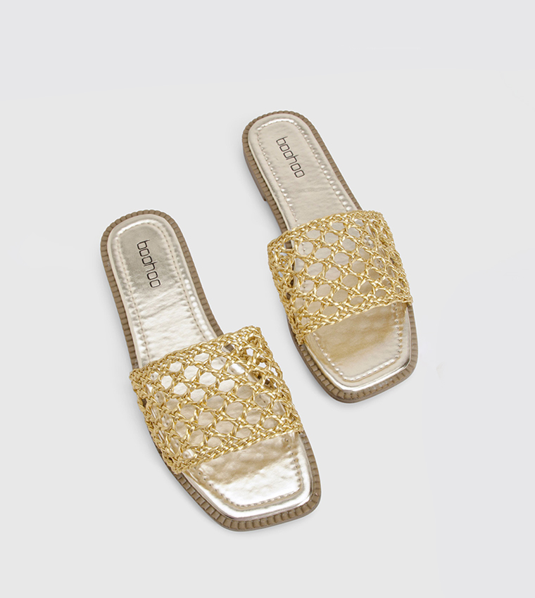Braided Slip-On Flat Sandals