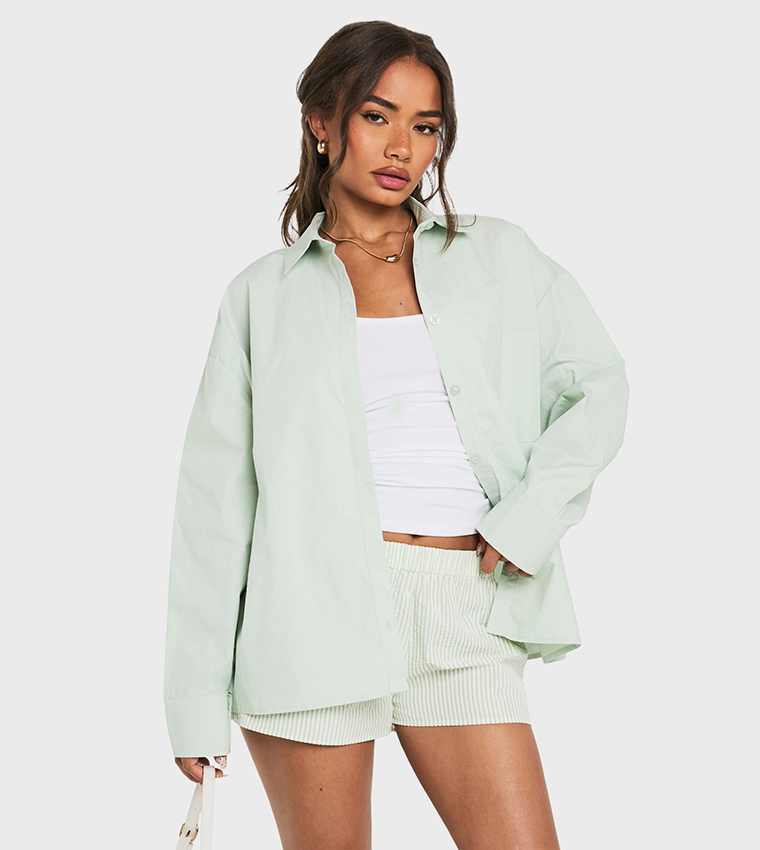 Poplin Long Sleeves Oversized Shirt