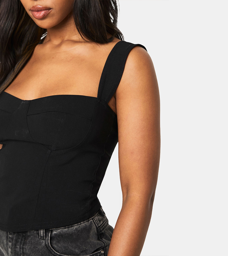 Bengaline Cup Detail Corset Top