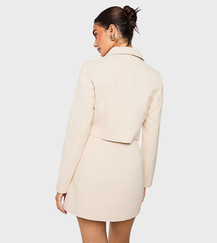 Boucle Long Sleeves Crop Blazer