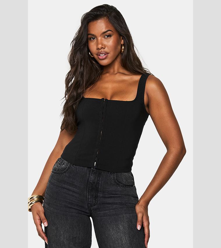 توب كورسيه بخطافات أمامية