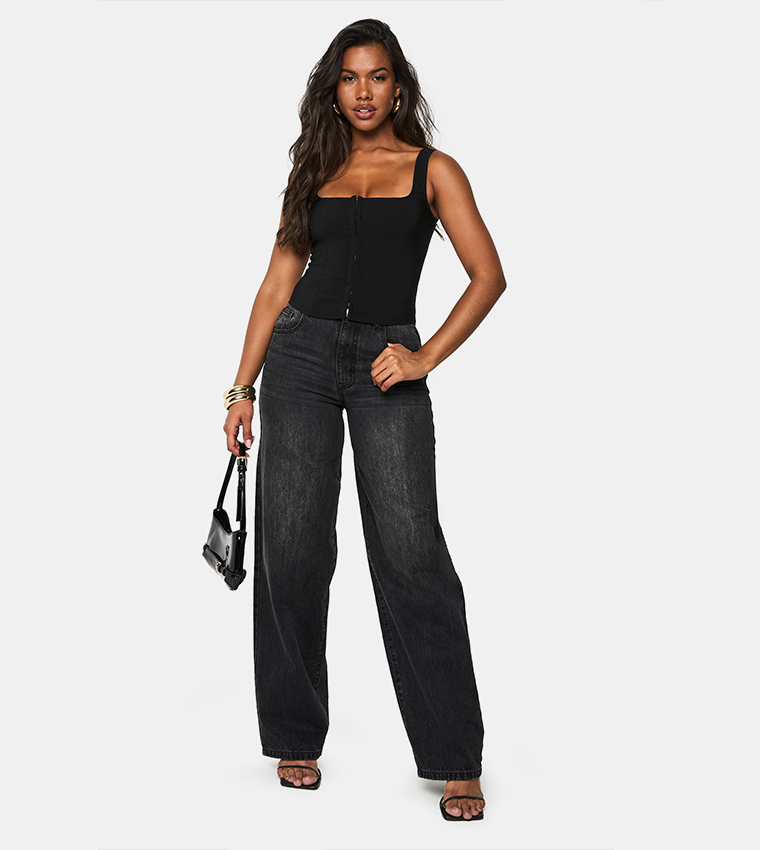 توب كورسيه بخطافات أمامية