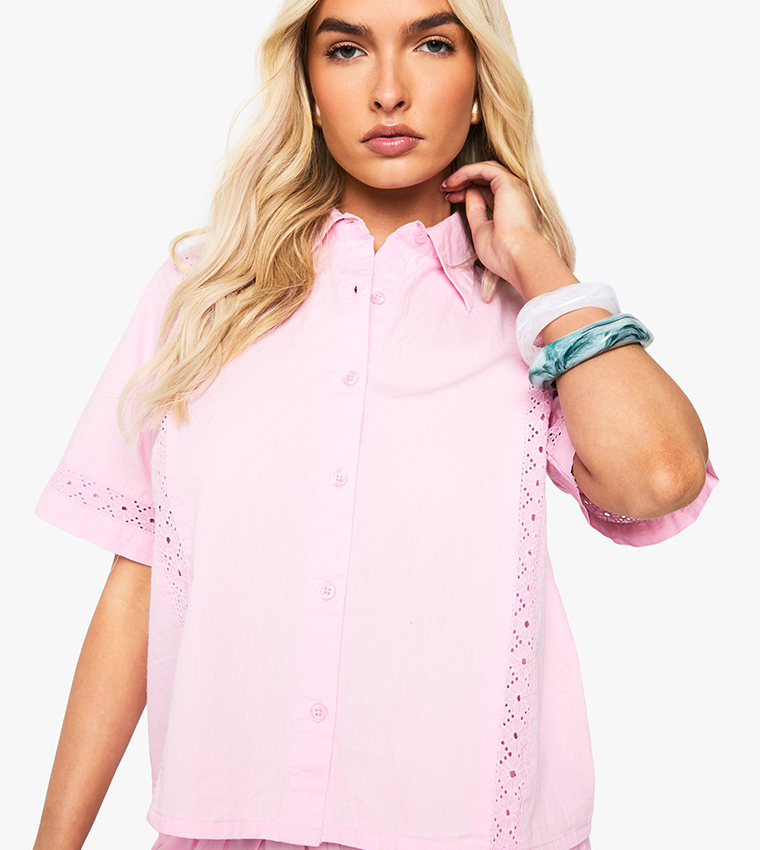 Embroidered Poplin Resort Shirt