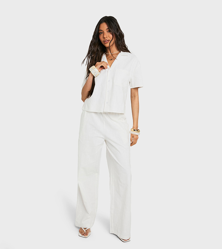 Linen Look Short Sleeves Shirt