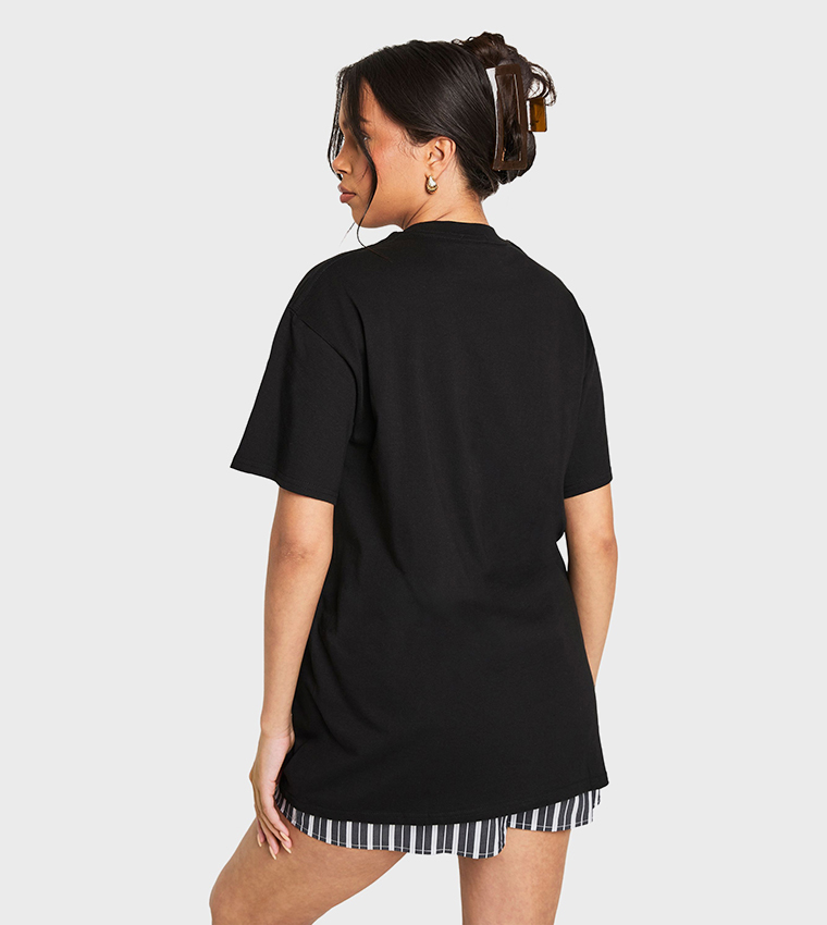 Postcard Graphic Oversized Printed T-Shirt
