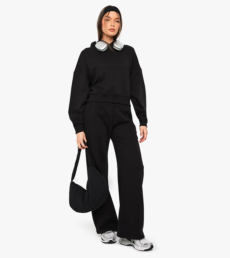 Boohoo Balloon Sleeve Oversized Hoodie Oversized Knit Long