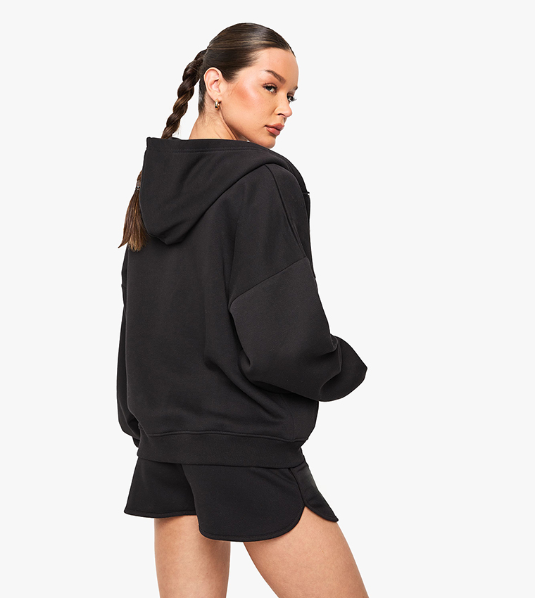 Elastic Waist Runner Sweat Shorts
