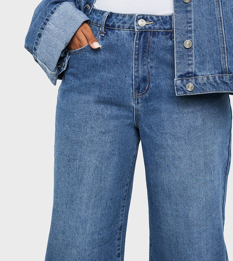 Curve Deep Turn Up Jeans
