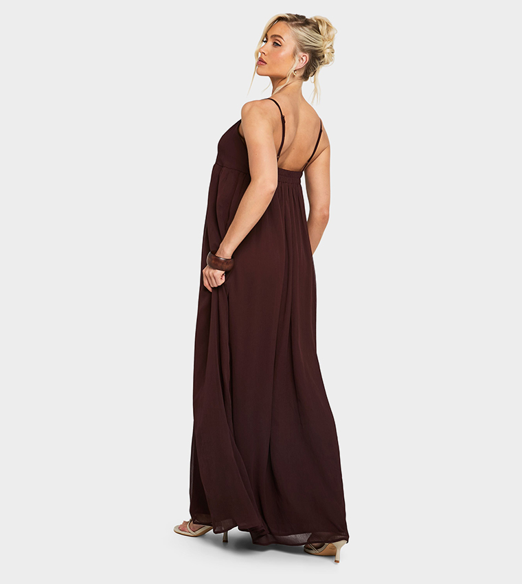 Chiffon Strappy Maxi Dress