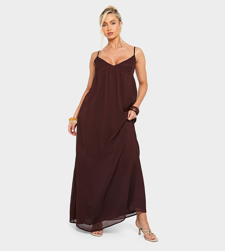 Chiffon Strappy Maxi Dress