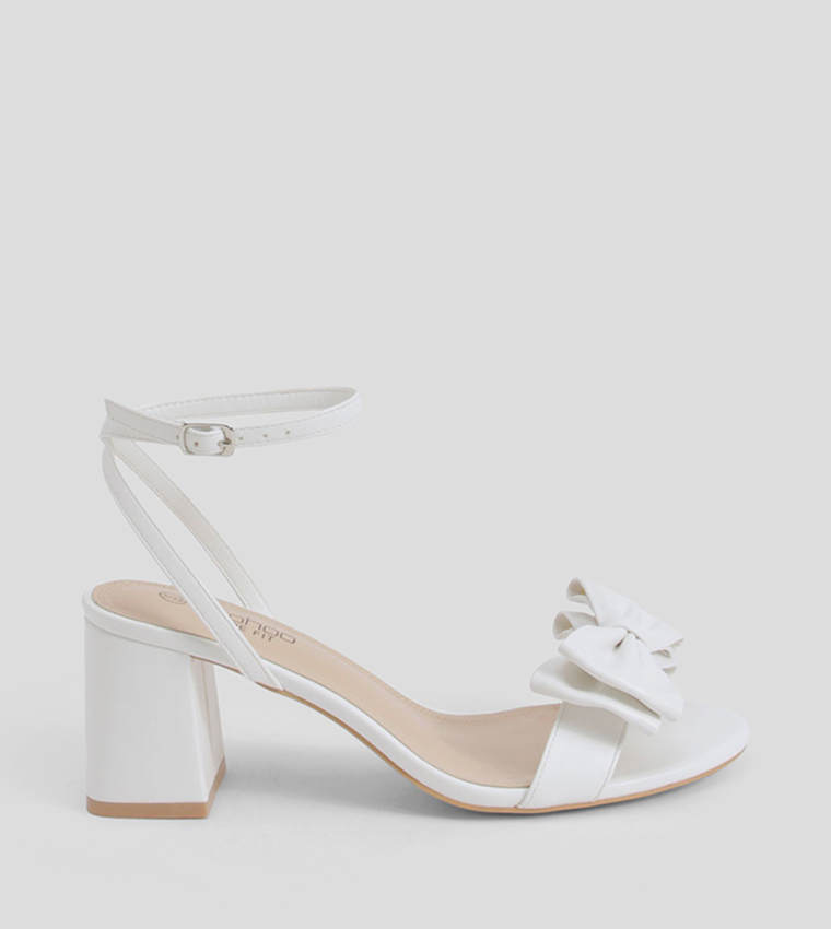 Wide Fit Bow Block Heel Sandals