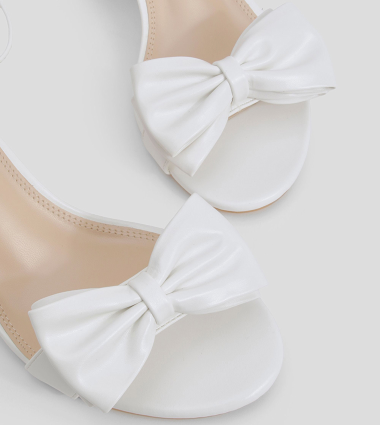 Wide Fit Bow Block Heel Sandals