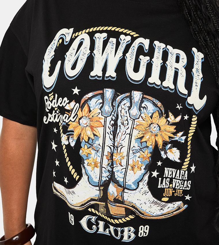 Curve Cowgirl Oversized T-Shirt