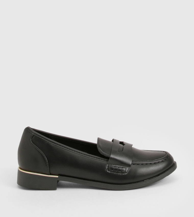 Gold Trim Slip-On Loafers