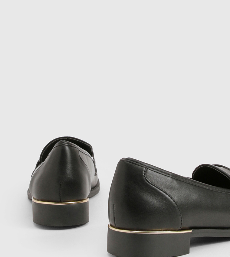 Gold Trim Slip-On Loafers