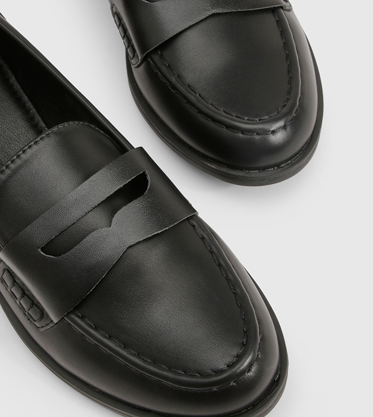 Gold Trim Slip-On Loafers