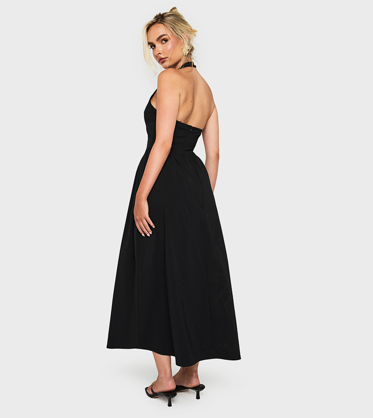 Bengaline Plunge Midaxi Dress