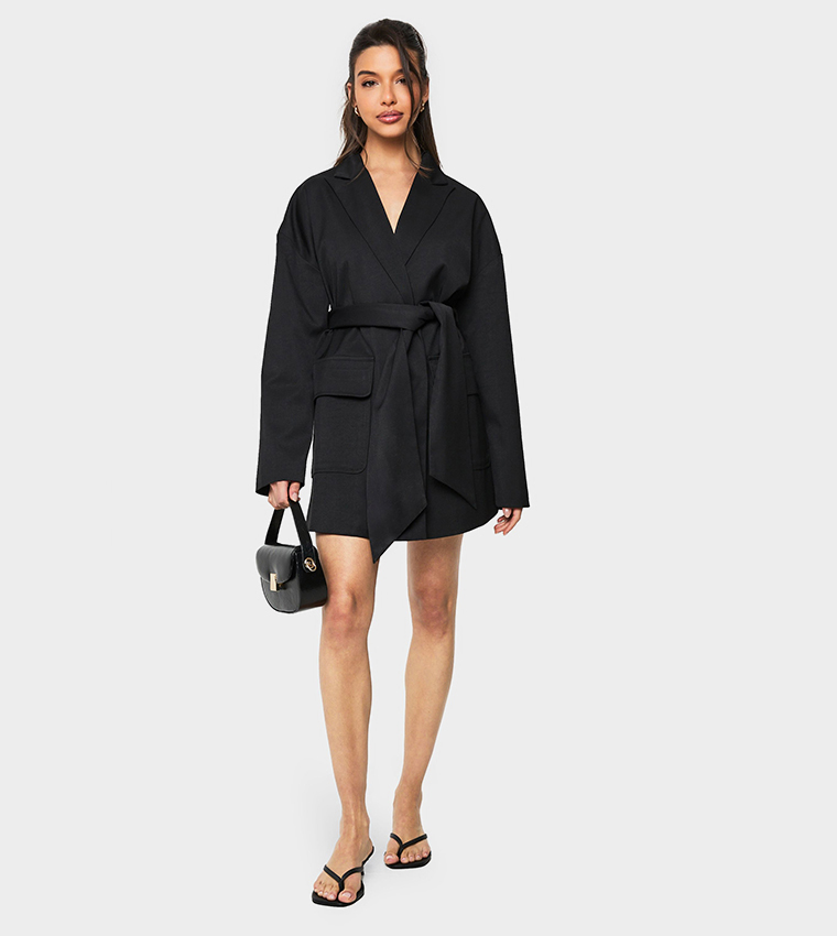 Wrap Mini Blazer Dress
