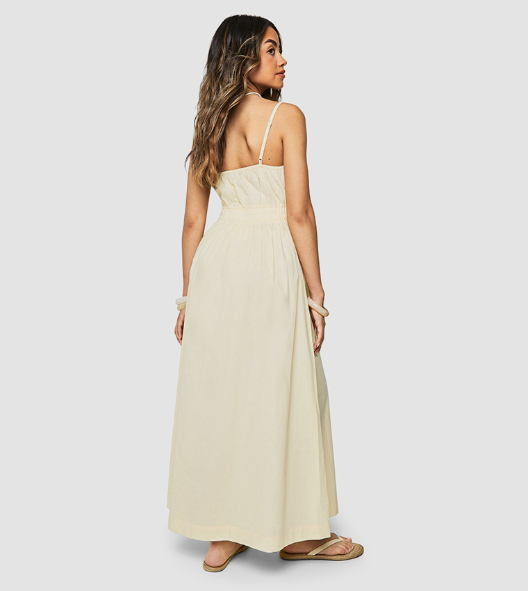 Strappy Poplin Midaxi Dress