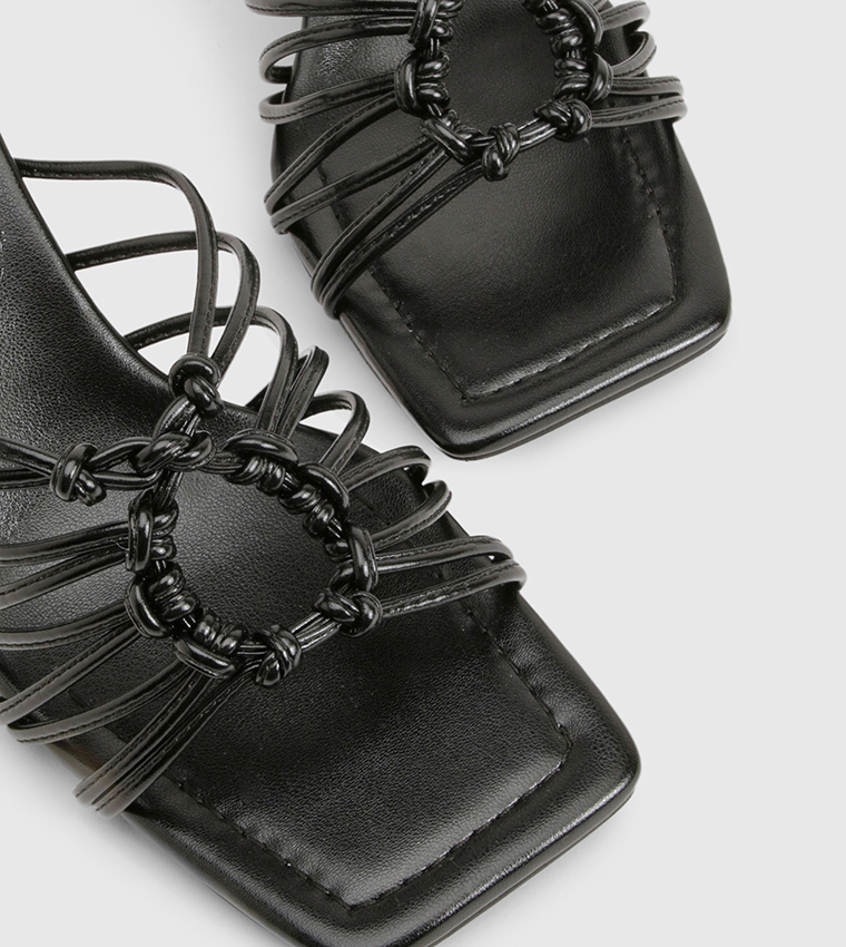 Caged Detail Heel Sandals