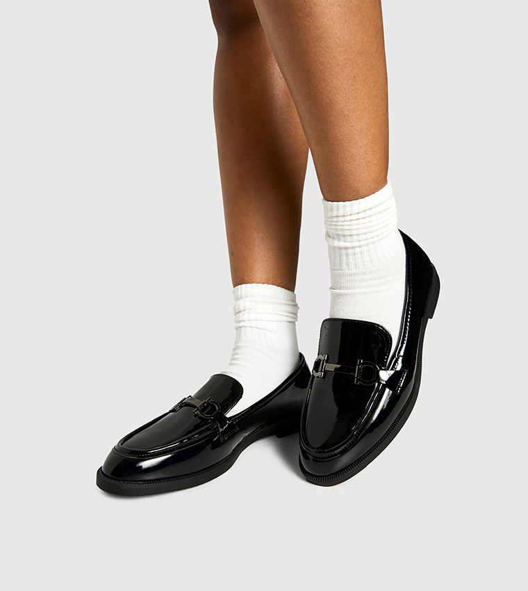 Glossy Snaffle Loafers