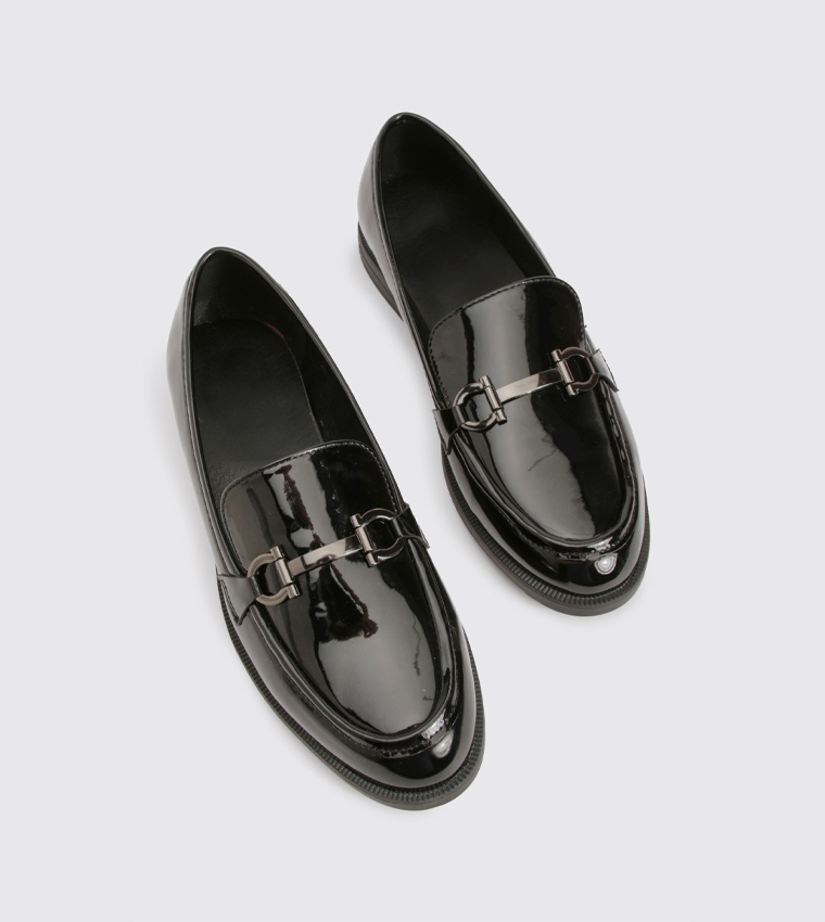 Glossy Snaffle Loafers