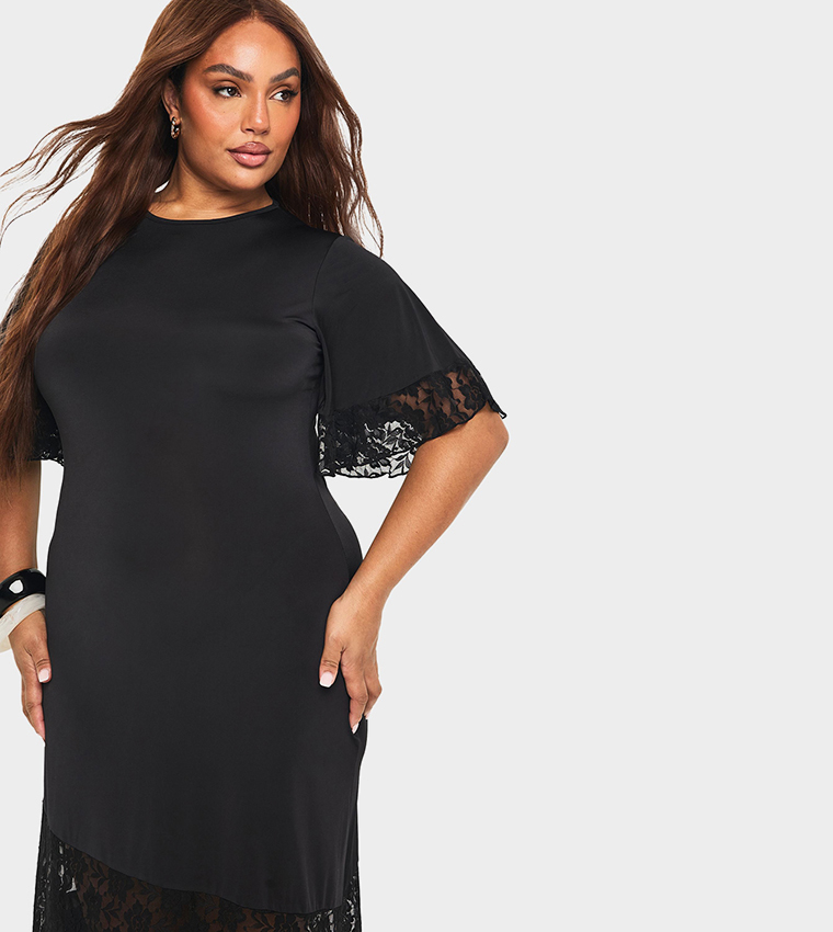 Lace Boohoo Dresses Size 20 Buy Boohoo Curve Lace Insert Maxi T