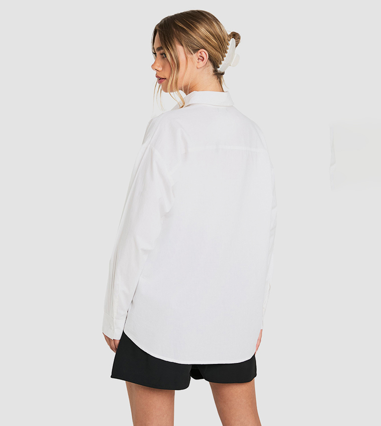 Cotton Poplin Oversized Shirt
