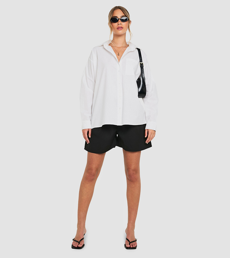 Cotton Poplin Oversized Shirt