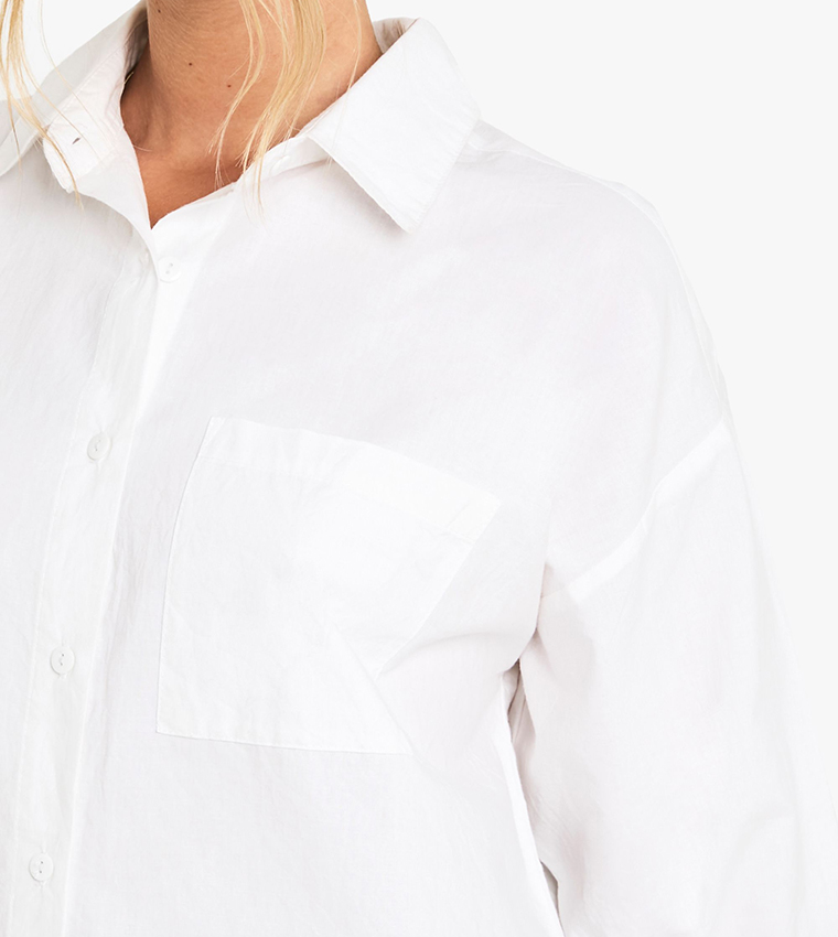 Cotton Poplin Oversized Shirt