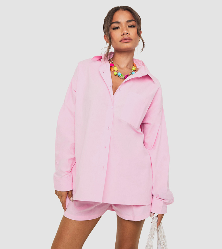 Cotton Poplin Oversized Shirt