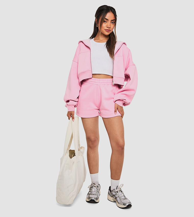 Boxy Balloon Sleeves Oversized Zip Through Jacket