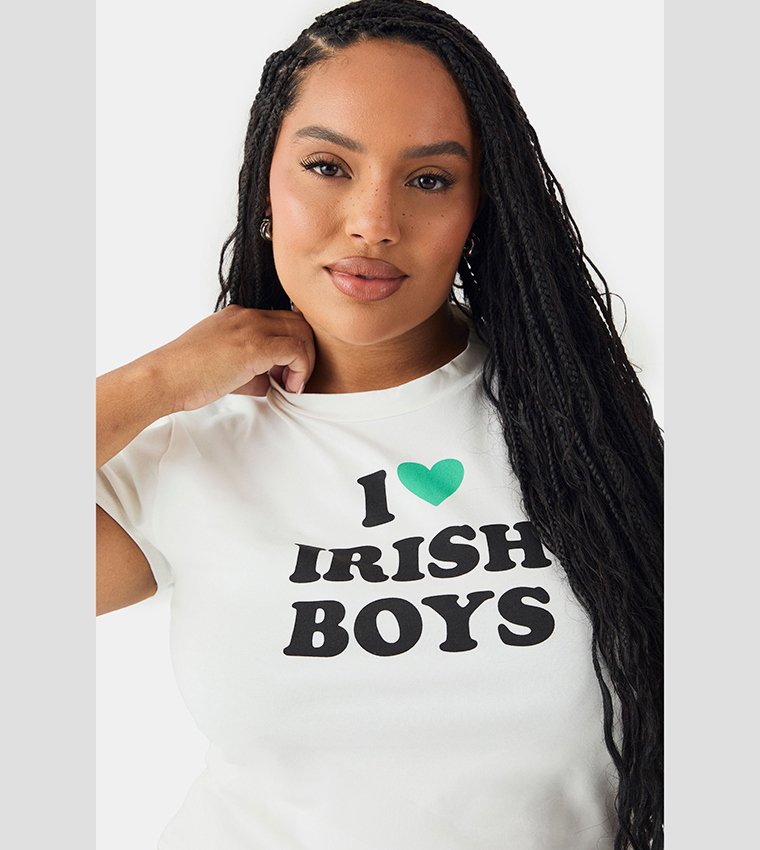 Curve I Love Irish Boys Printed Baby T-Shirt