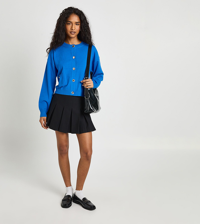 Rib Knit Button Cardigan