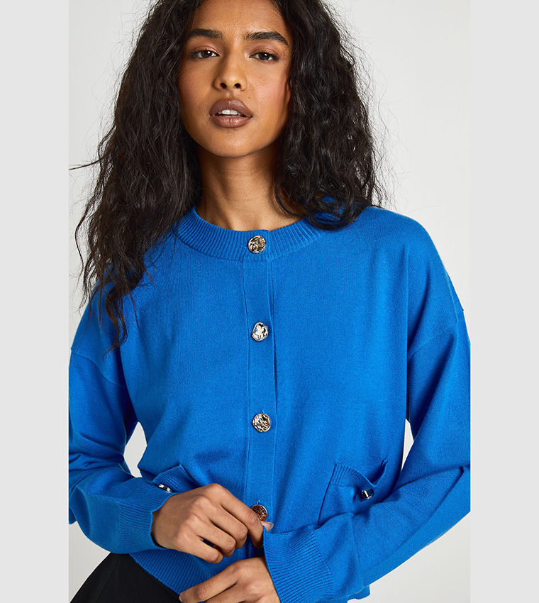 Rib Knit Button Cardigan