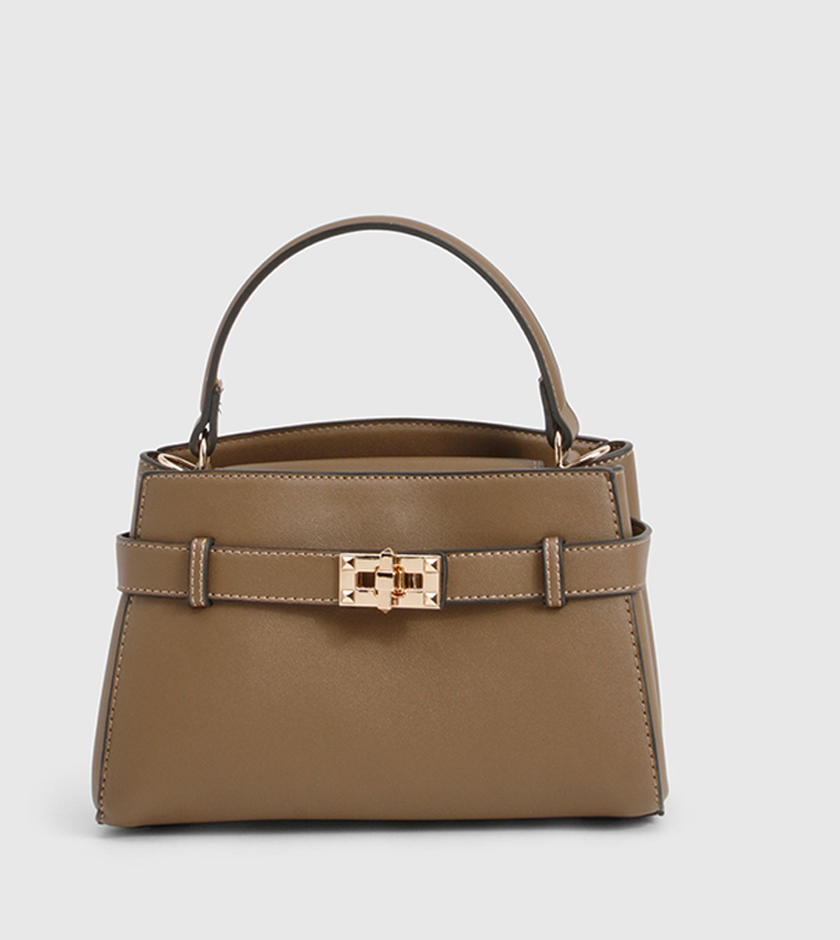Buckle Strap Detail Shoulder Bag
