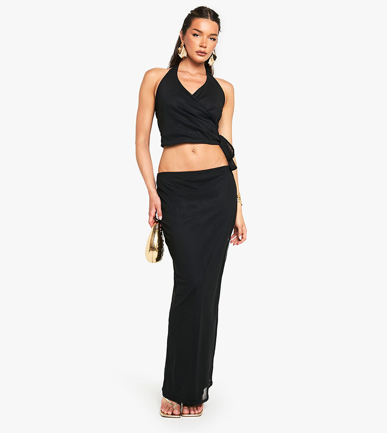 Mesh Maxi Skirt