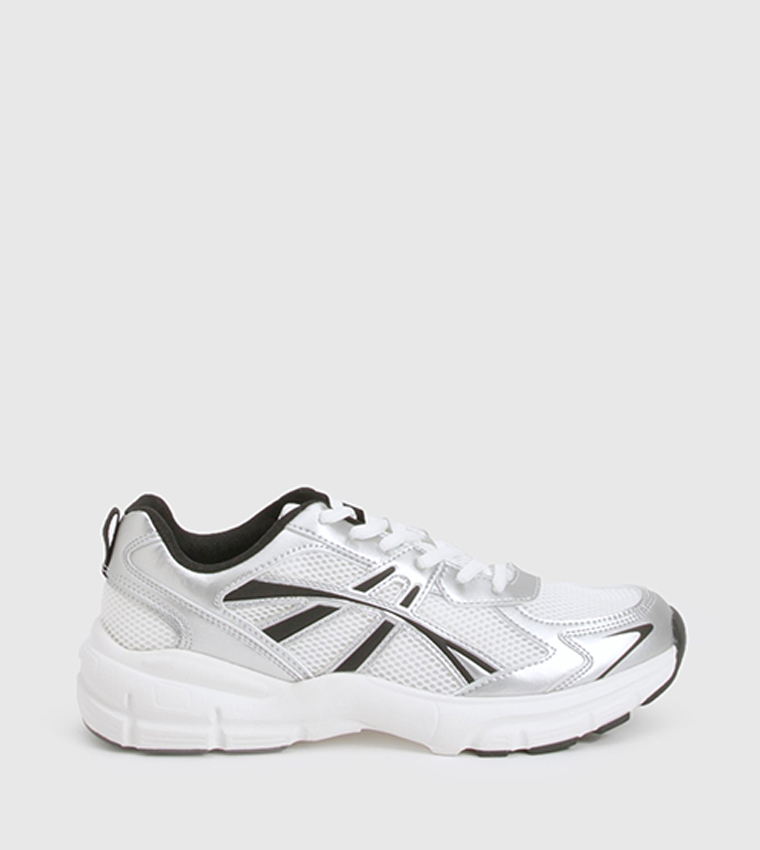 Striped Chunky Low-Top Sneakers