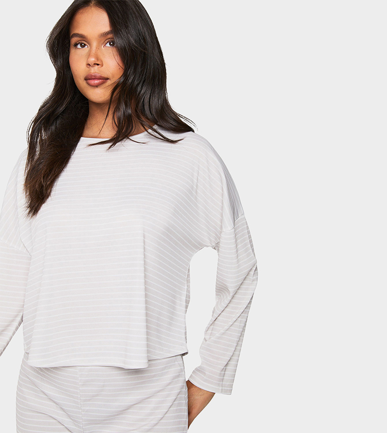 Striped Long Sleeves Pajama Set