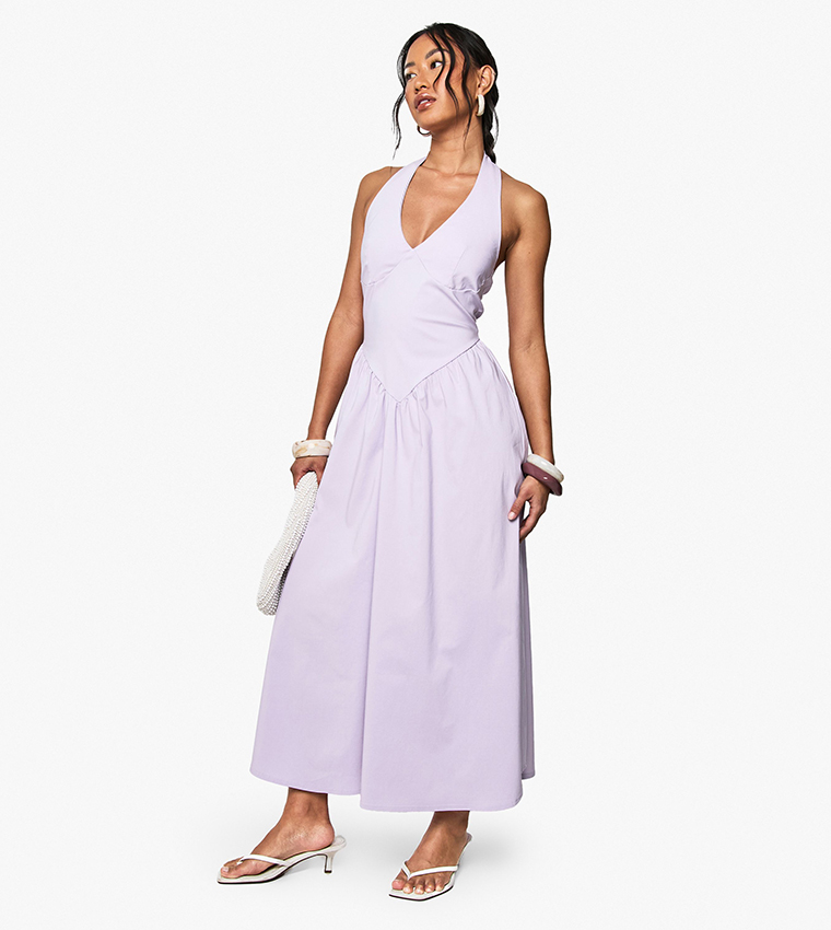 Bengaline Plunge Midaxi Dress
