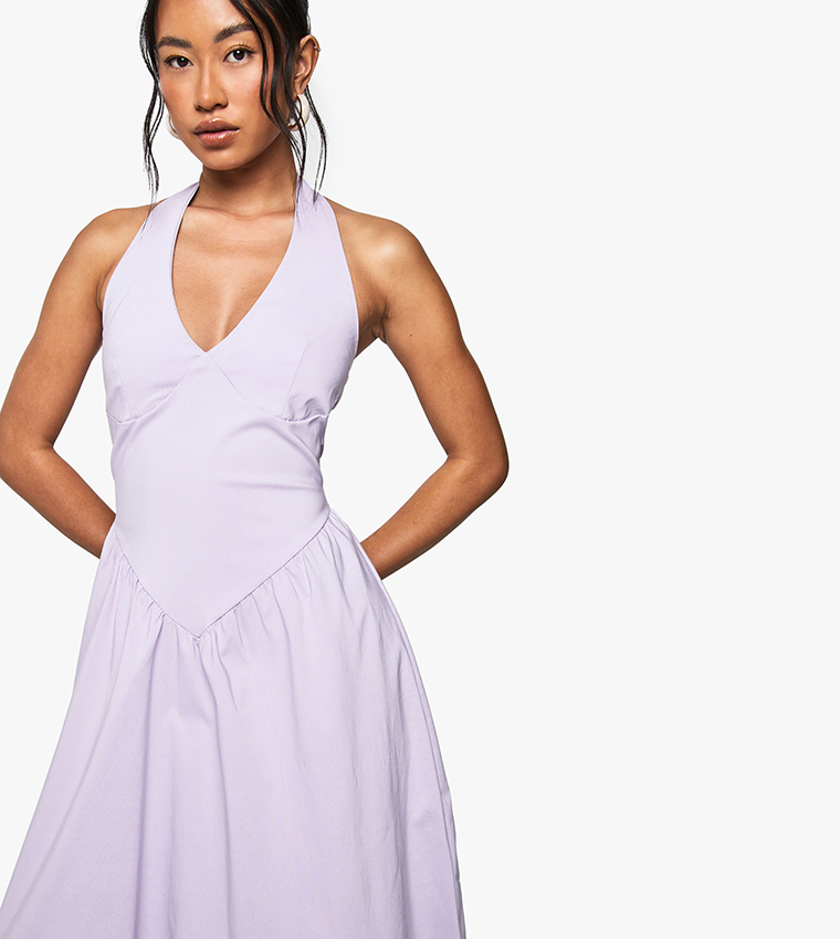 Bengaline Plunge Midaxi Dress