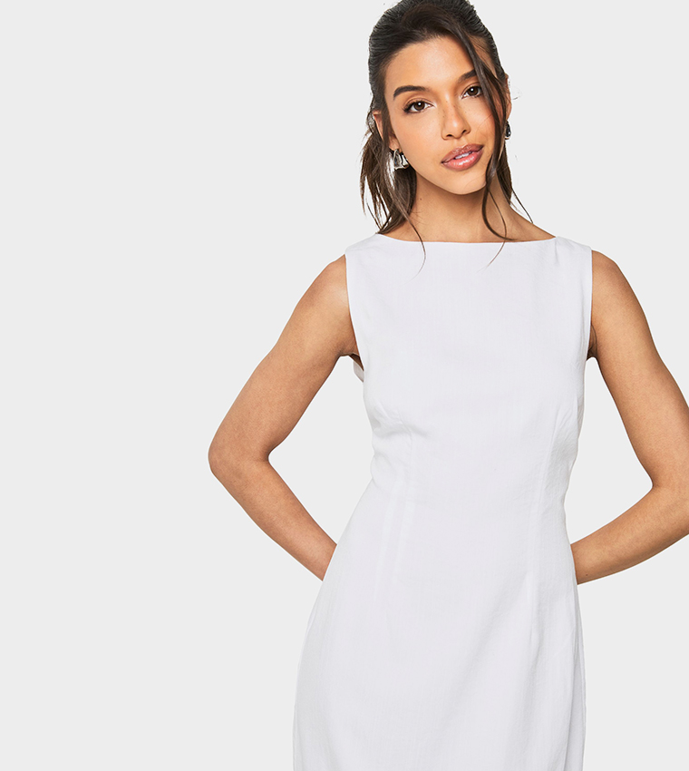 Solid Sleeveless Maxi Dress