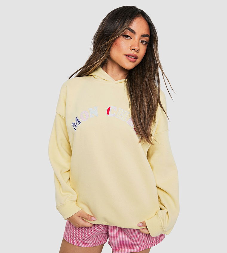 Mon Cheri Applique Oversized Hoodie