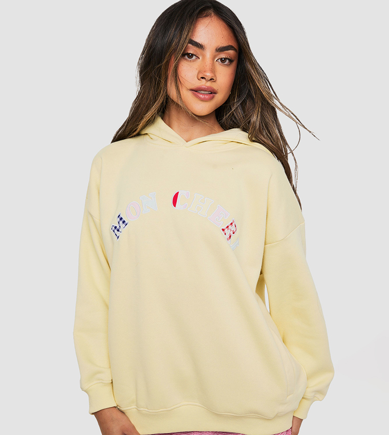 Mon Cheri Applique Oversized Hoodie