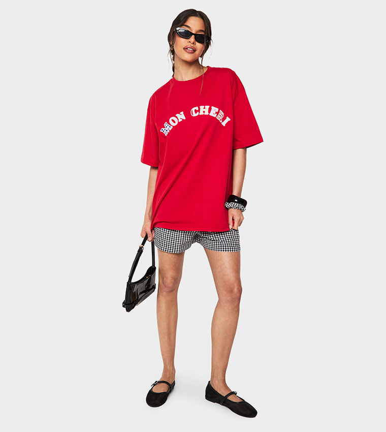 Mon Cheri Applique Oversized T-Shirt