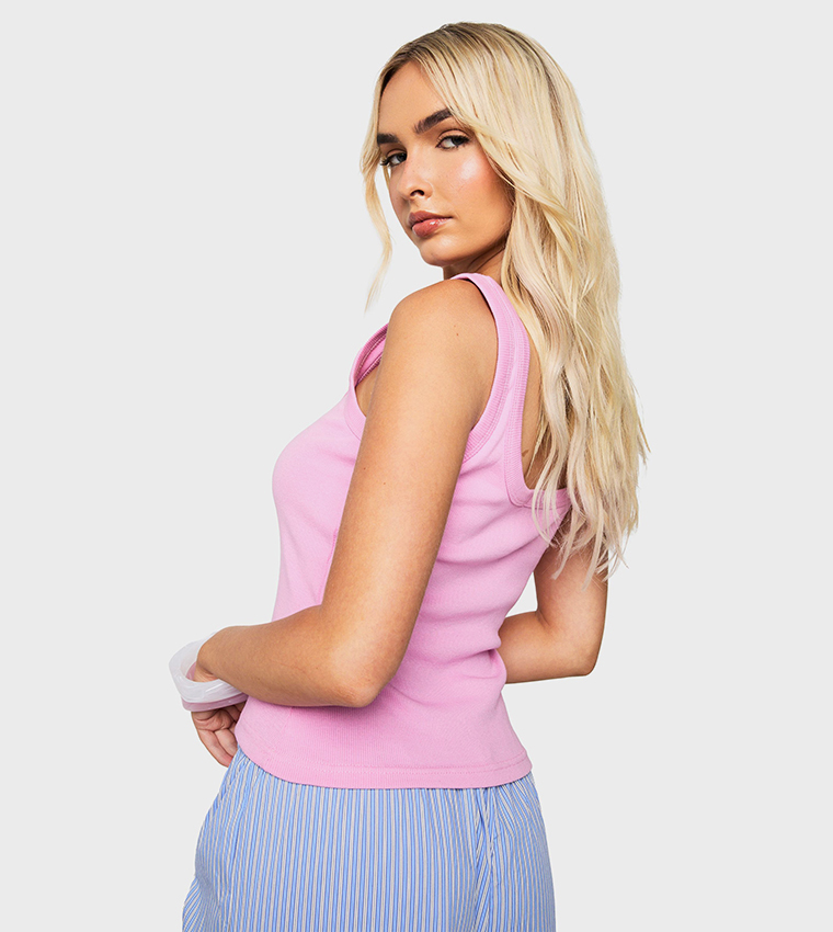 Thick Binding Square Neck Crop Top